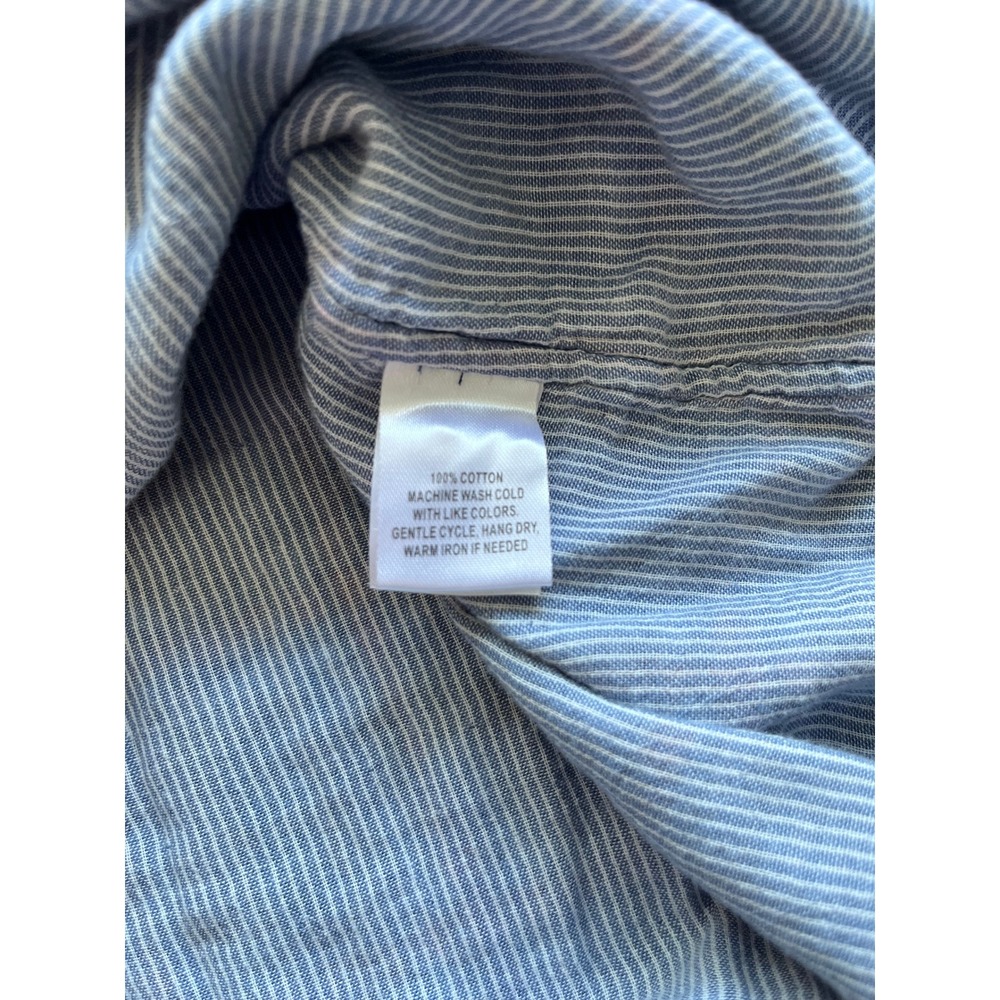 UNTUCKit Casual Western Plaid Cotton Flannel Red & Blue Button Up Blouse Sz 18 - Picture 5 of 9